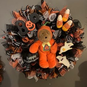 Halloween bear wreath